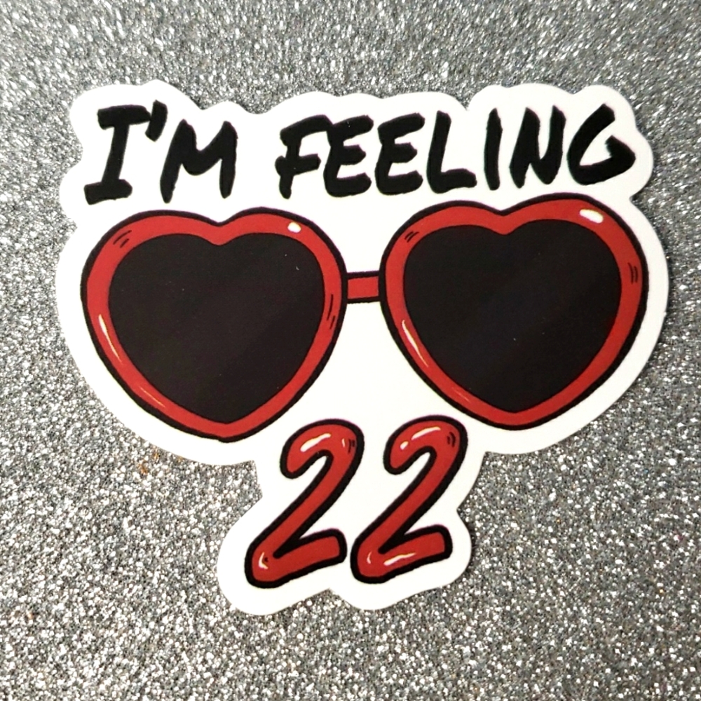 10/$10 RED Taylor Swift Waterproof Sticker 22